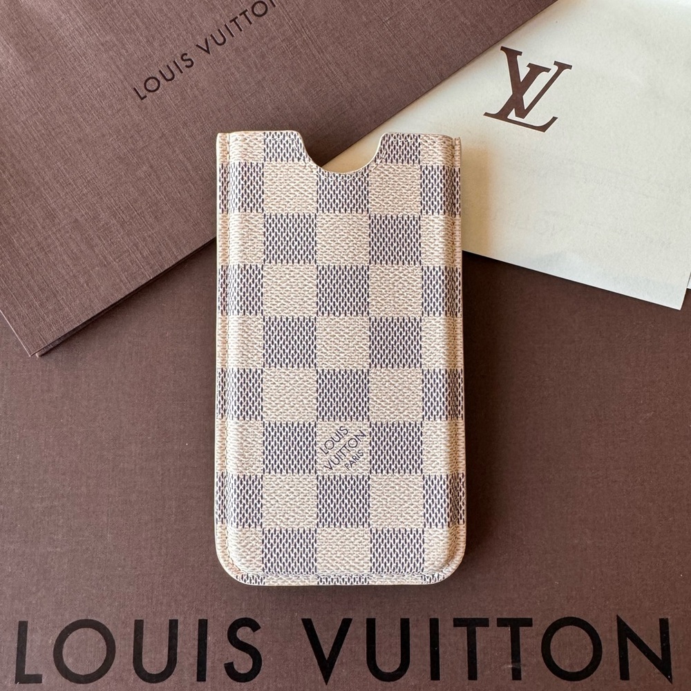 Damier Azur Canvas iPhone Case- GREAT CONDITION